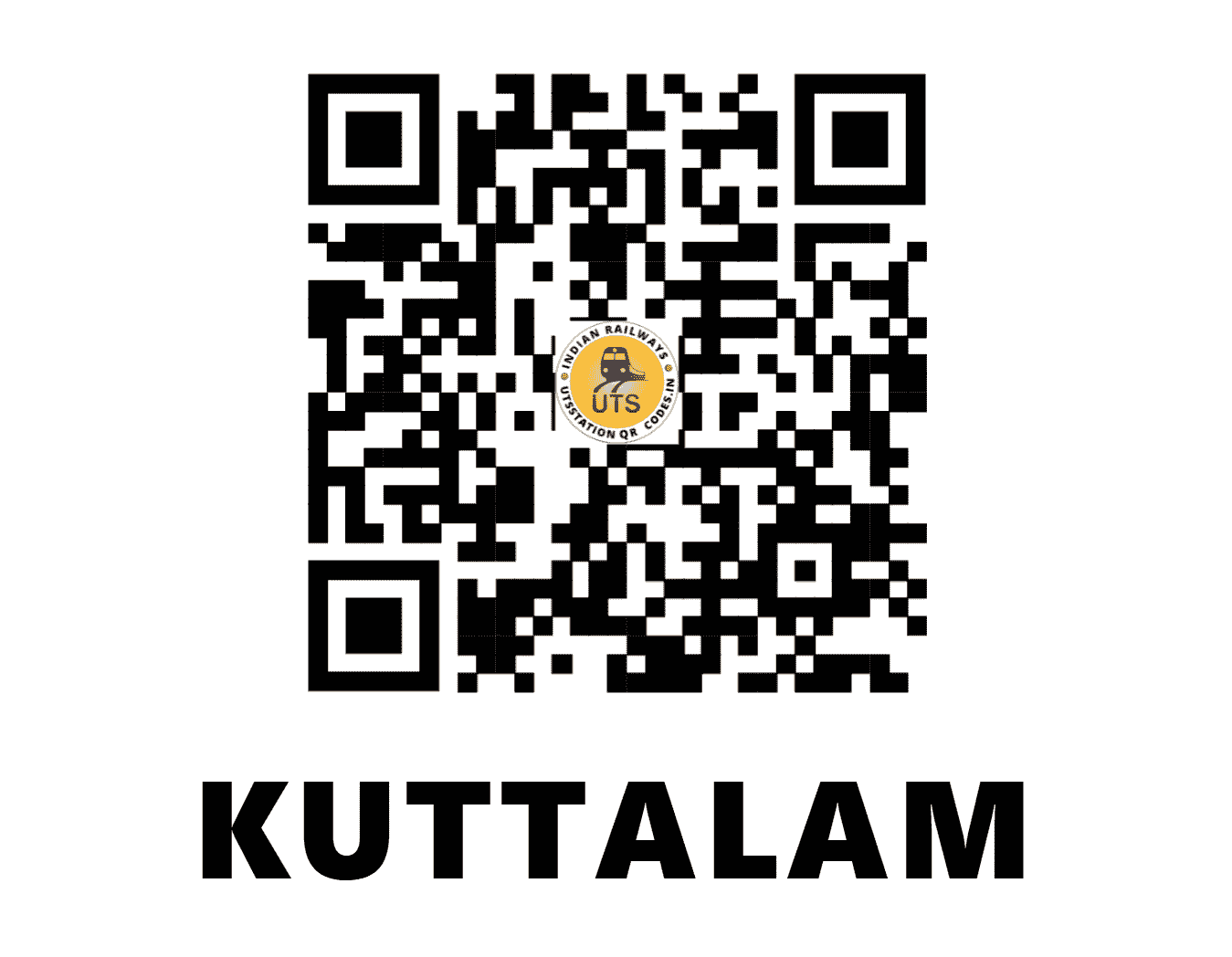 UTS QR Code for KUTTALAM - KTM (SR - TAMIL NADU)